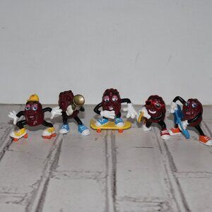 🍇🎶 California Raisins Figurines · 1988 Collection · Set of 5 · Vintage ·